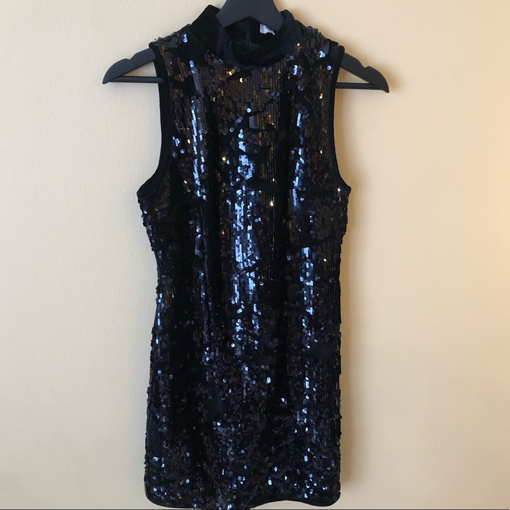 Black Sequin Dress